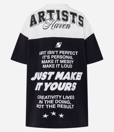 Remera Oversized Sport Core con Lettering Creative Club Bicolor 6