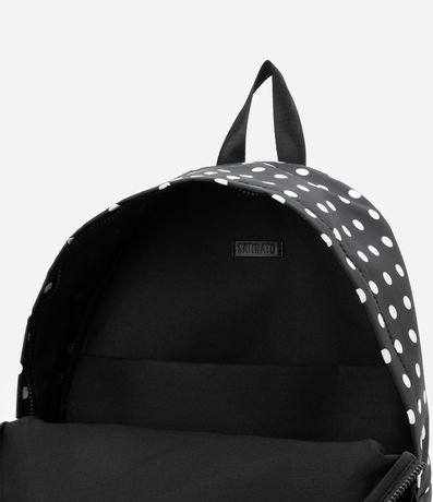 Mochila en PU con Estampa en Lunares con Bolsillos Delantero y Lateral 4