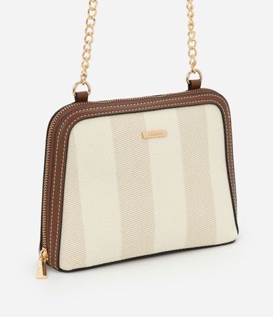 Bolsillo Transversal Pequeña con Estampa Rayada y Asa de Cadena 2