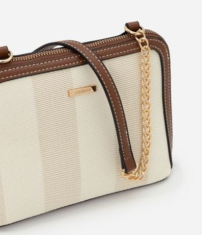 Bolsillo Transversal Pequeña con Estampa Rayada y Asa de Cadena 8
