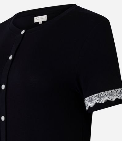 Camisón en Viscosa con Botones y Rendinha 2