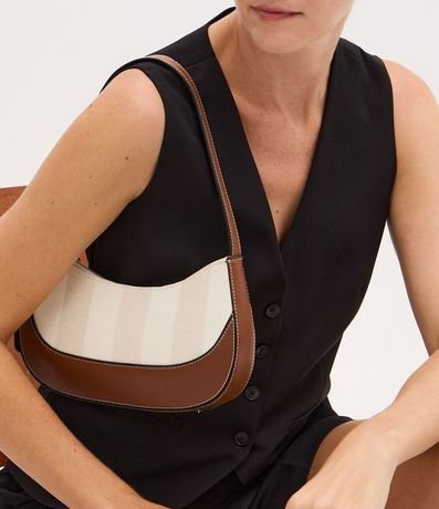 Cartera Baguette Mediana con Rayas Boho Romántico 7