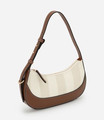 Cartera Baguette Mediana con Rayas Boho Romántico