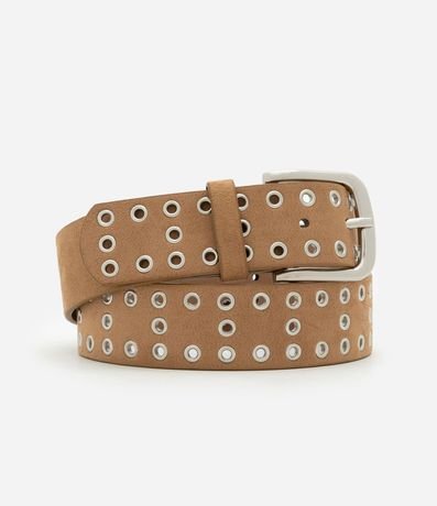 Cinturón Mediano en Gamuza con Ojale Boho Romântico