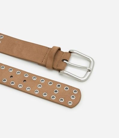 Cinturón Mediano en Gamuza con Ojale Boho Romântico 2