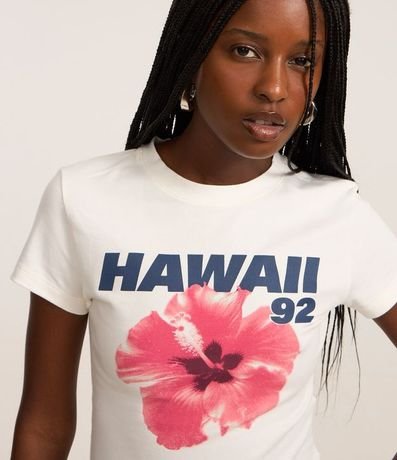 Remera New T-Shirt en Algodón con Estampa Hibisco Hawaii 3