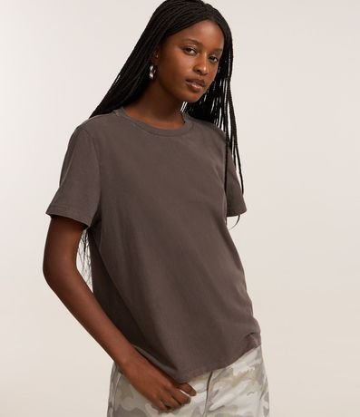 Remera T-shirt en Algodón Desteñido