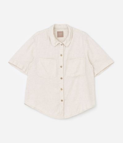 Camisa en Sarga con Bolsillos Curve & Plus Size 5