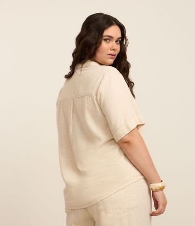 Camisa en Sarga con Bolsillos Curve & Plus Size 4