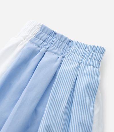 Pollera Infantil en Tricolina Plissada con Rayas – Talle 1 a 5/6 años 4