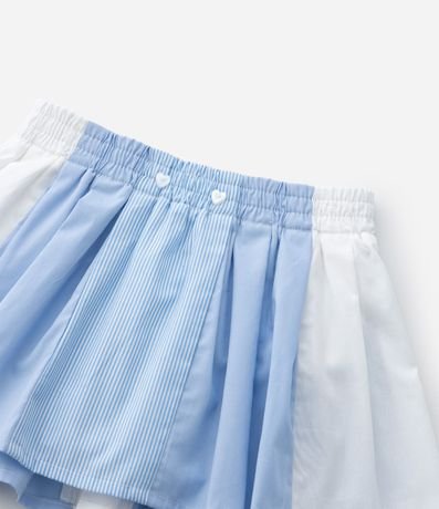 Pollera Infantil en Tricolina Plissada con Rayas – Talle 1 a 5/6 años 5