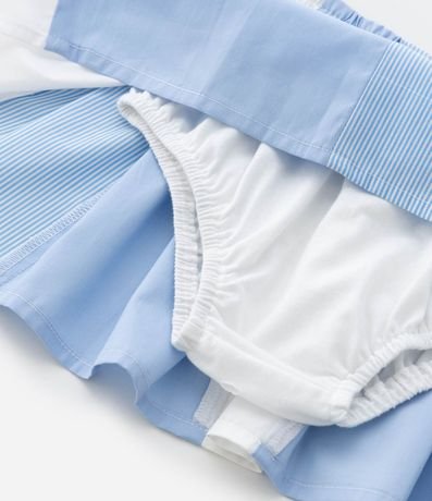 Pollera Infantil en Tricolina Plissada con Rayas – Talle 1 a 5/6 años 6