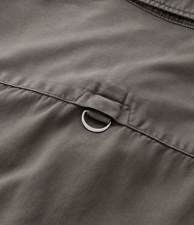 Camisa Overboxy en Sarga con Bolsillo Sobre Delantero 4