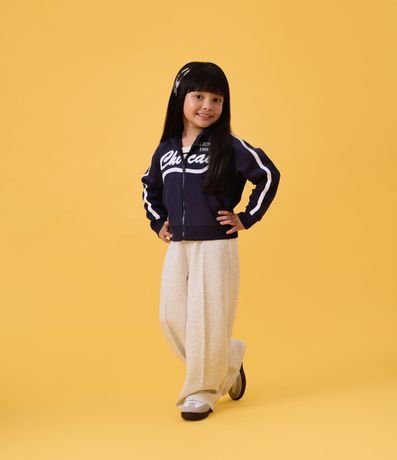 Pantalón Infantil Wide Leg en Algodón sin Felpa – Talle 1 a 6 años