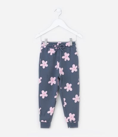 Pantalón Infantil Jogger en Algodón con Estampa Floral Bold – Talle 1 a 5/6 años