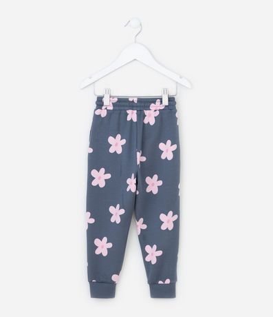 Pantalón Infantil Jogger en Algodón con Estampa Floral Bold – Talle 1 a 5/6 años 2