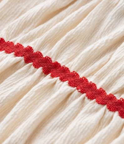 Blusa Infantil en Anarruga con Aplicación de Sianinha, Volados y Texturizada - Talle 7 a 14 Años 4