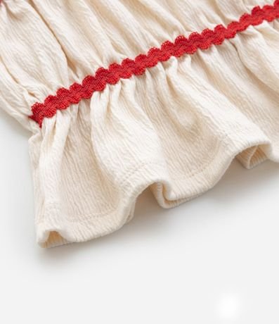 Blusa Infantil en Anarruga con Aplicación de Sianinha, Volados y Texturizada - Talle 7 a 14 Años 5