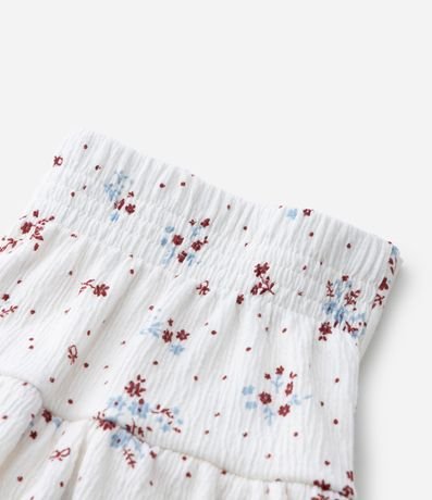 Pollera Infantil en Anarruga con Estampa Floral Liberty - Talle 7 a 14 años 5