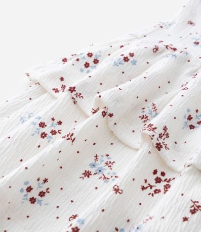 Pollera Infantil en Anarruga con Estampa Floral Liberty - Talle 7 a 14 años 6