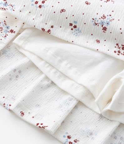 Pollera Infantil en Anarruga con Estampa Floral Liberty - Talle 7 a 14 años 7