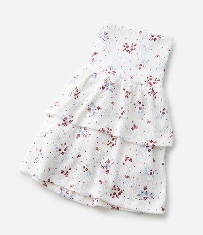 Pollera Infantil en Anarruga con Estampa Floral Liberty - Talle 7 a 14 años 8