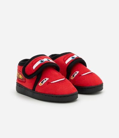 Pantufla Infantil Cerrada en Fleece con Estampa de Cars del Rayo McQueen – Talle 19/20 a 27/28