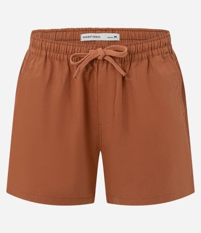 Bermuda Playera Texturizada en Algodón Liso con Cintura Elástica 5