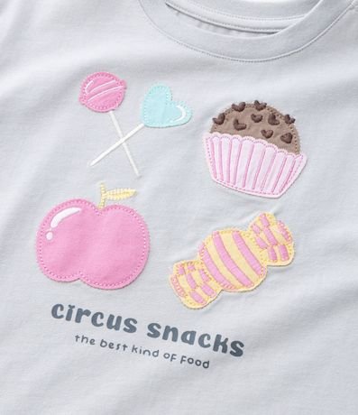 Remera Infantil en Cotton con Estampa de Doces - Talle 1 a 6 años 6