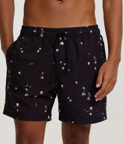 Bermuda en Microfibra con Estampa de Calaveritas 2