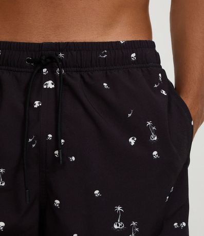 Bermuda en Microfibra con Estampa de Calaveritas 3