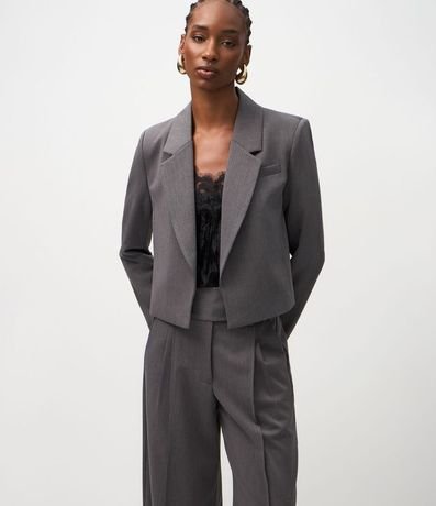 Blazer Corto Sastrería con Solapa Estructurada 1