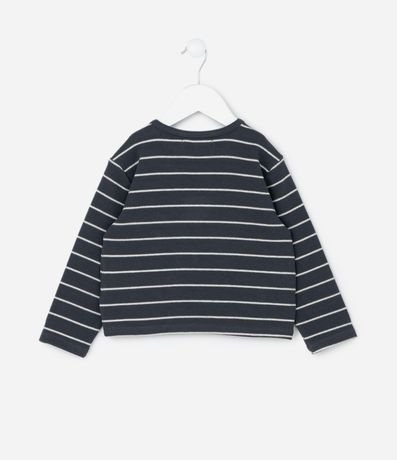 Remera Infantil en Jacquard Listrado con Bordado de Osita – Talle 1 a 5/6 años 2