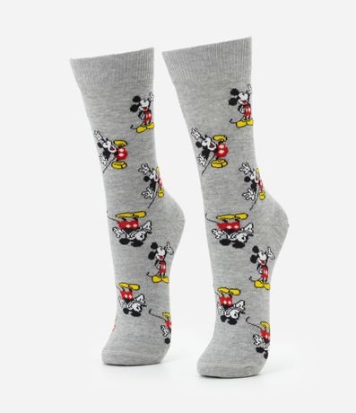Media Caña Larga en Algodón con Estampa Mickey 1