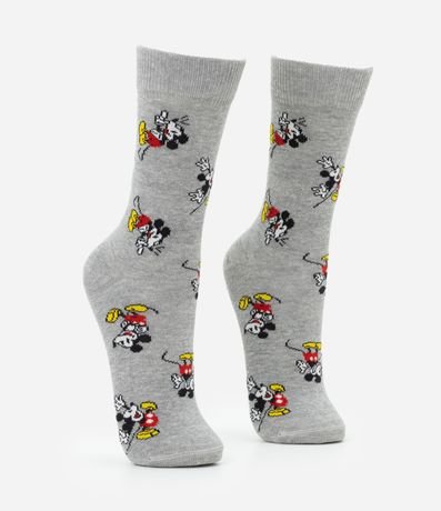Media Caña Larga en Algodón con Estampa Mickey 2