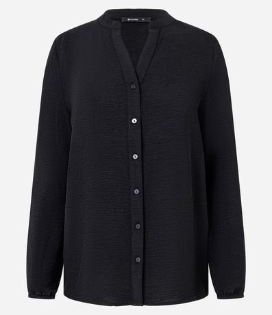 Camisa en Airflow con Cuello Padre