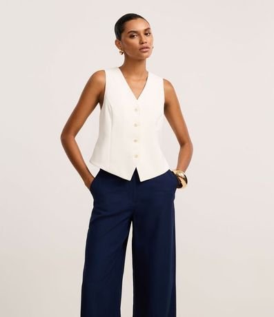 Pantalón Pantalona Sastrería con Cintura Alta 2