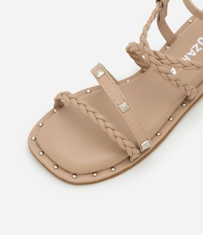 Sandalia Plana Infantil con Tiras Tranzadas - Talle 28 al 34 3