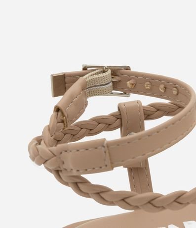 Sandalia Plana Infantil con Tiras Tranzadas - Talle 28 al 34 4