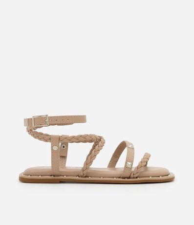 Sandalia Plana Infantil con Tiras Tranzadas - Talle 28 al 34 5