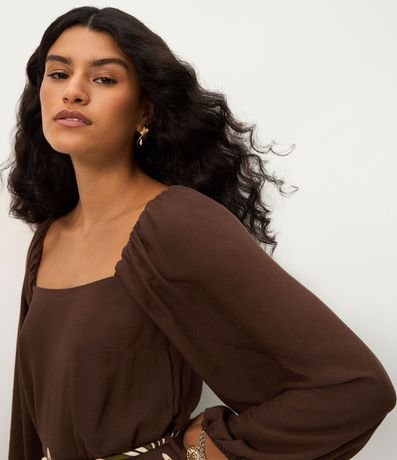 Vestido Midi en Viscosa con Estampa de Follaje 4