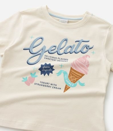 Remera Infantil Baby Tee con Estampa de Helado - Talle 5 A 14 5
