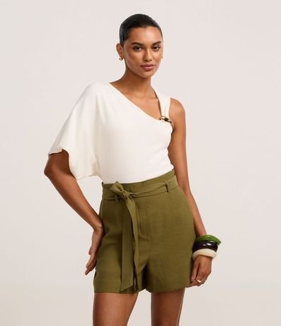 Short Clochard Sastre en Viscosa con Cinturón Lazo