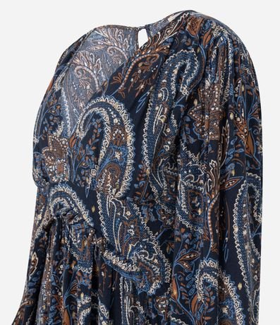 Vestido Midi en Viscosa con Estampa de Paisley 2