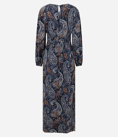 Vestido Midi en Viscosa con Estampa de Paisley 3