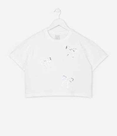 Remera Infantil Regular con Bordado de Lazos - Talle 5 a 14 años