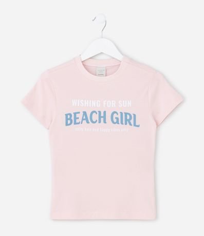 Remera Infantil Babt Tee con Estampa Lettering Beach Girl - Talle 5 a 15 años
