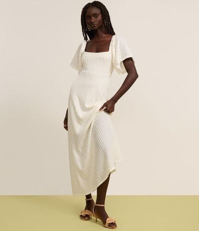 Vestido New Midi en Laise con Escote Cuadrado 4