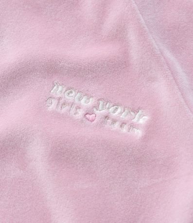 Conjunto Infantil en Plush con Campera y Pantalón Lettering - Talle 1 A 6 años 11