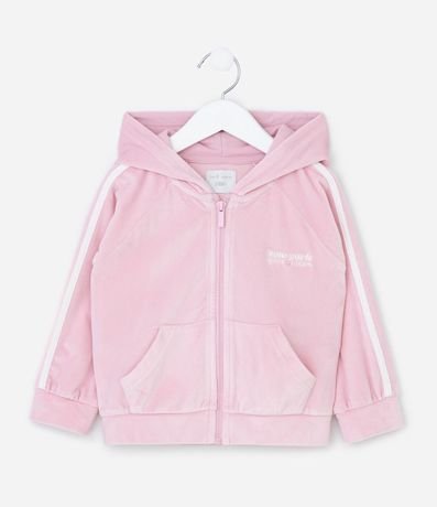 Conjunto Infantil en Plush con Campera y Pantalón Lettering - Talle 1 A 6 años 2